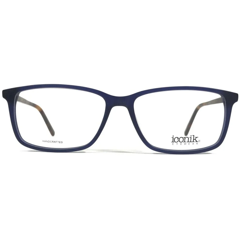 Iconik Eyeglasses Frames Ethan C3 Blue Tortoise Square Full Rim 54-15-140